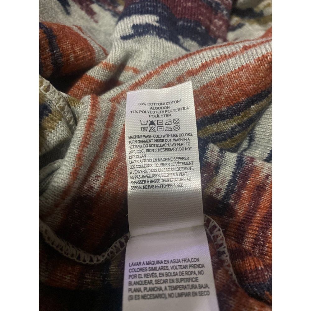 Lucky Brand Aztec Open Front Drape Cardigan Sweater Multicolor Women's Large - Picture 7 of 7